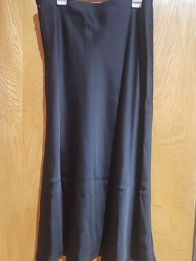 Club Monaco Black Satin Maxi Skirt